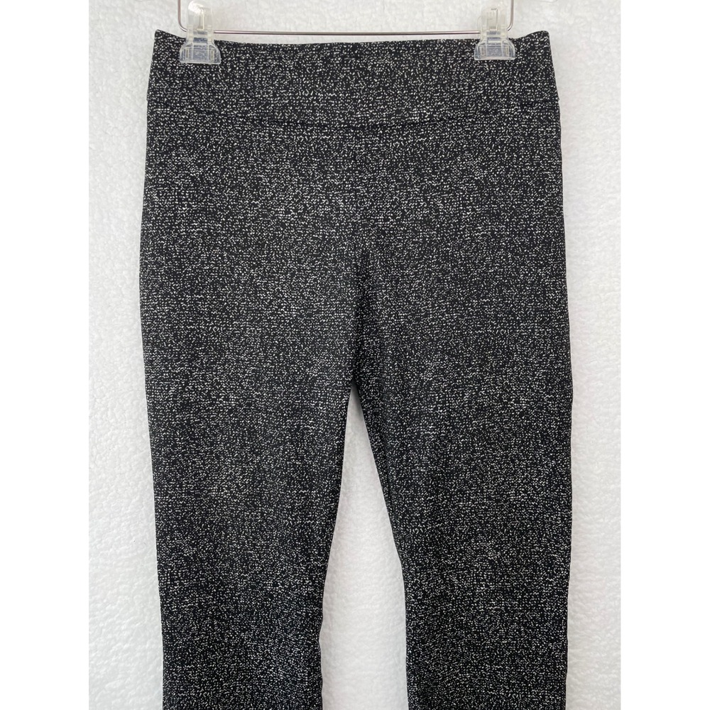 Apt 9 Brynn Women Salt and Pepper Textured Pull On Ankle Pant Size 8 Black White - Picture 2 of 9